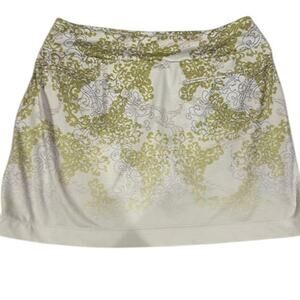 NIKE COOL Cream Green Sport Golf Skirt shorts Liner Women's LARGE